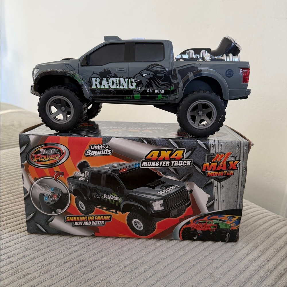 Racing 4x4 Monster Truck Toy - Black and Gray